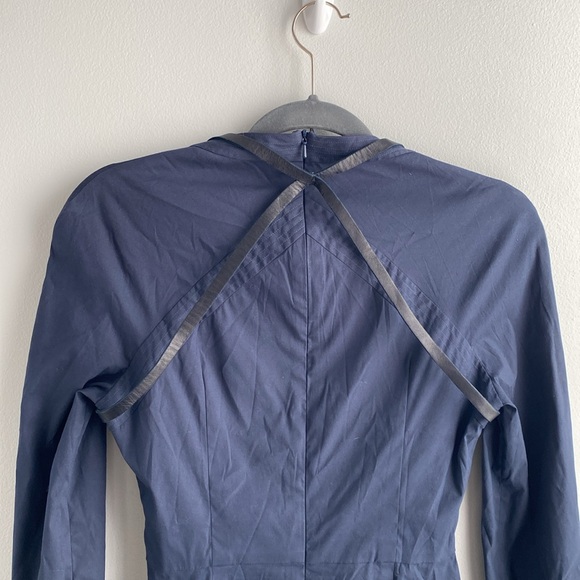 Marios Schwab Navy Belted Dress - Picture 4 of 16